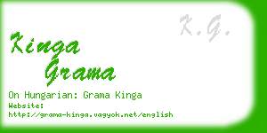 kinga grama business card